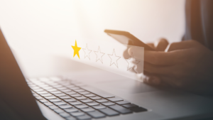 1 étoile sur 5 qui représente un avis google négatif